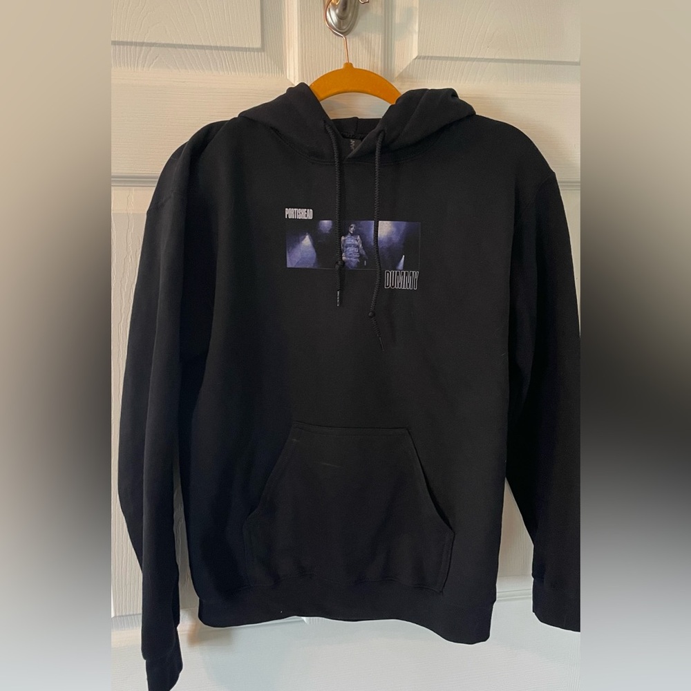 Portishead Black Hoodie with Graphic Print